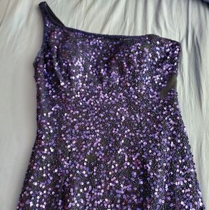 Women's Beaded One Shoulder Scala Formal Gown